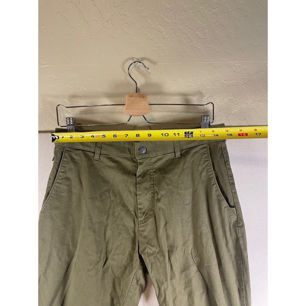 Fabletics Mens Only-Way Chino Pants Olive Green Slim Straight Stretch 31x30 - Picture 8 of 10